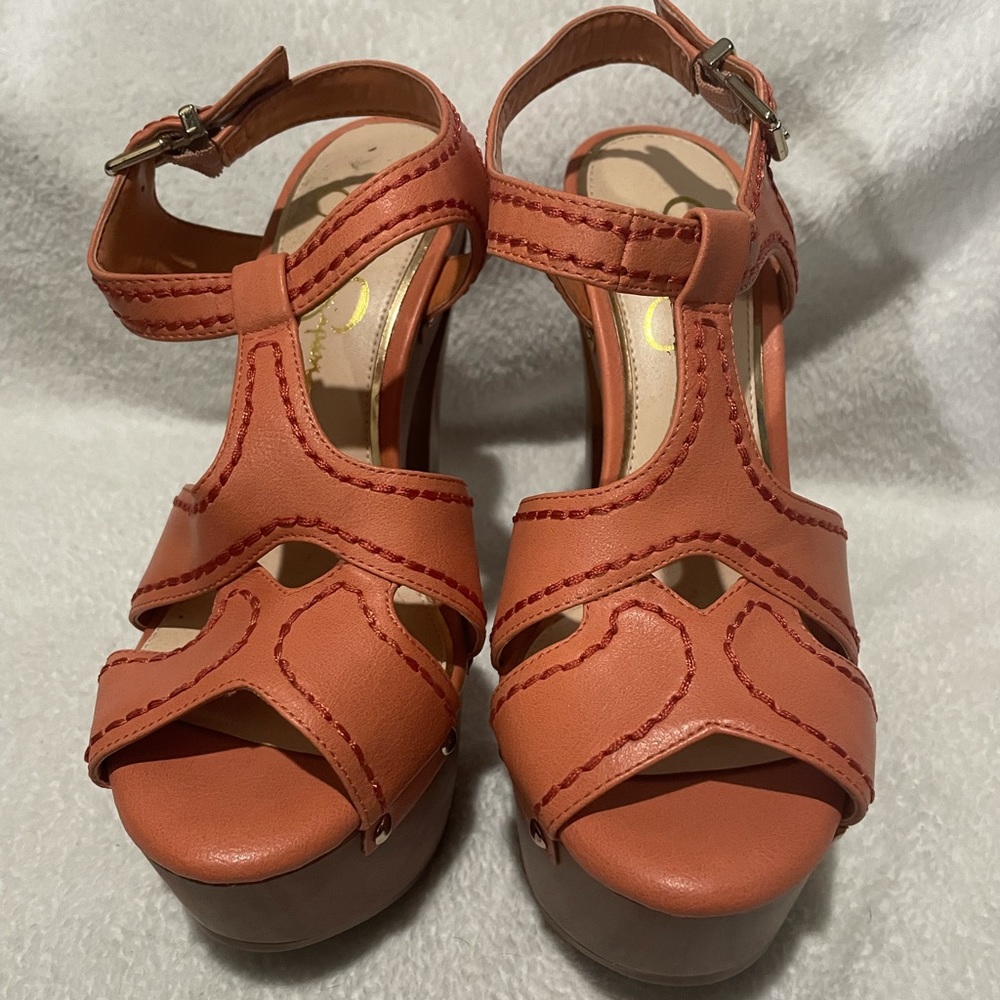 Jessica Simpson Wood Platform Sandals